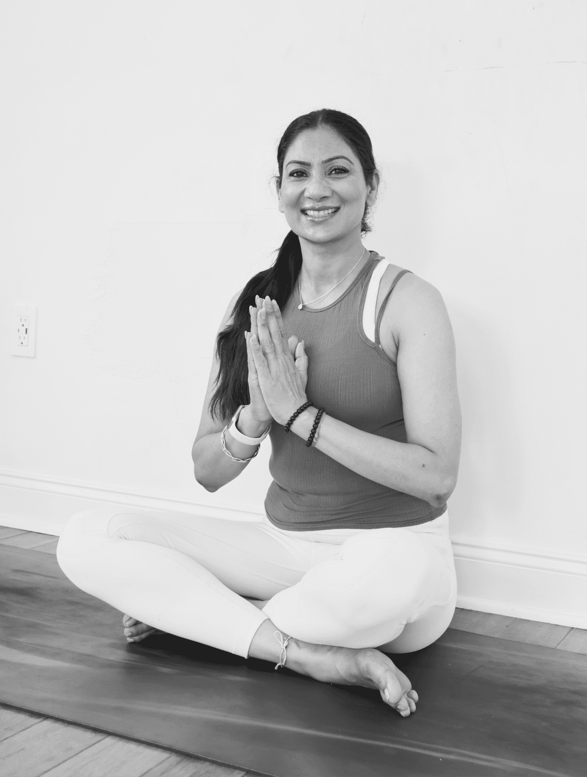 Deeksha, founder of JustSerenity yoga studio, in Monroe NJ